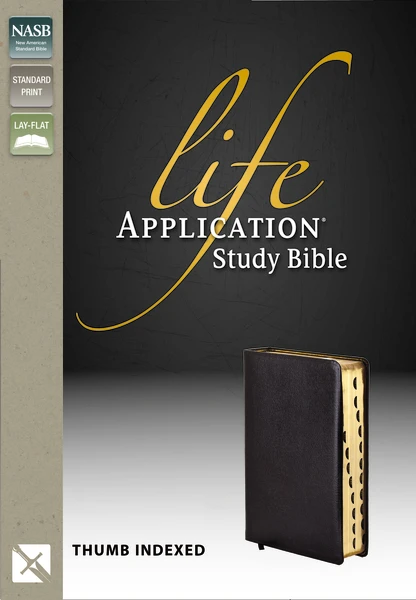 NASB, Life Application Study Bible, Second Edition, Top-Grain Leather, Black, Thumb Indexed